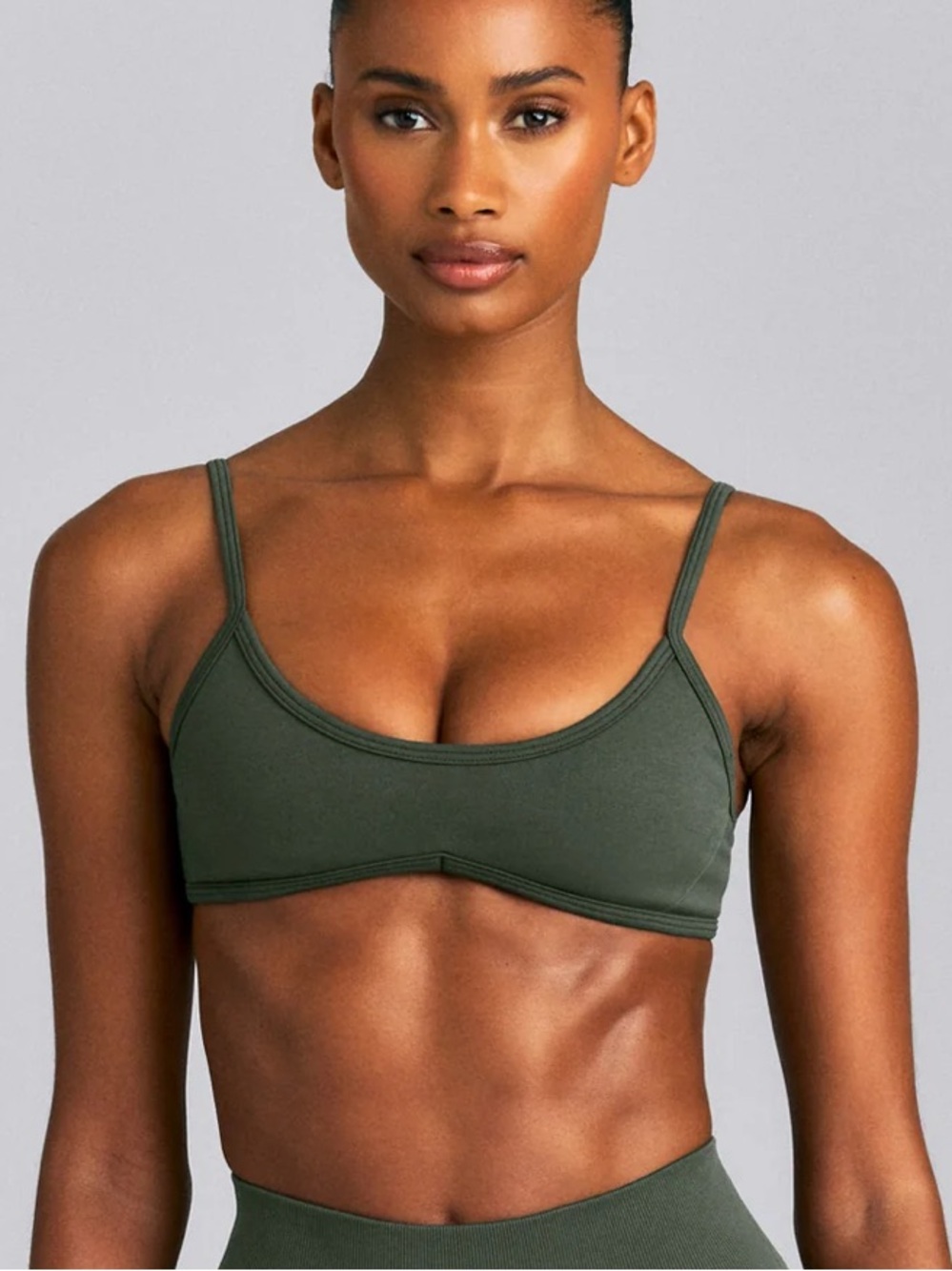 SEARCHING FOR DARK KHAKI SPORTS BRA